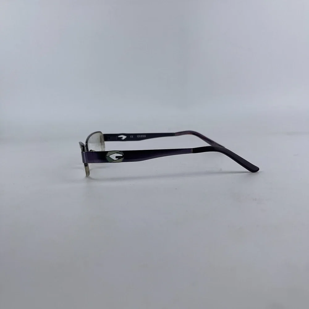Guess GU2215‎ PUR Women's Eyeglasses Frame Purple Metal Half Rim 51-18-135 mm